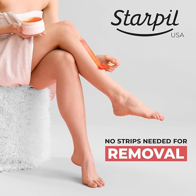 Starpil Wax 1000g / 2.2 lb Coral Hard Wax Beads for Painless Hair Removal, Stripless Wax Beads, Polymer Blend Low Temperature Wax for Face, Bikini, Brazilian, Legs, Underarm, Back and Chest