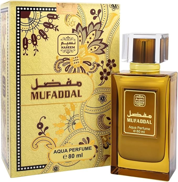 Naseem Muffadal Aqua Parfume 80ml - Subtle Tone Eau De Parfum for Men & Women - Fresh, Elegant Scent Offering Long Lasting Fragrance - Perfect for Both Daily and Formal Wear
