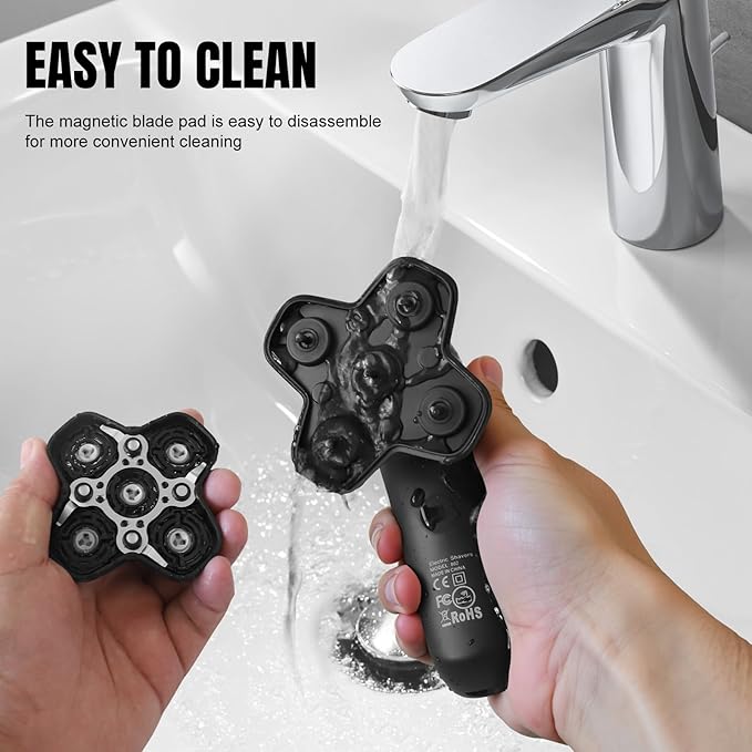 Lanumi Head Shavers for Blade Men Electric Razor 3 in 1 Manscape Groin & Body Hair Trimmer Wet Dry Grooming Kit Led Display ，Gifts for Men