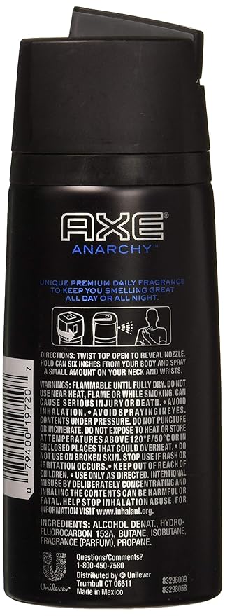 AXE Bodyspray Anarchy for Him 4 oz
