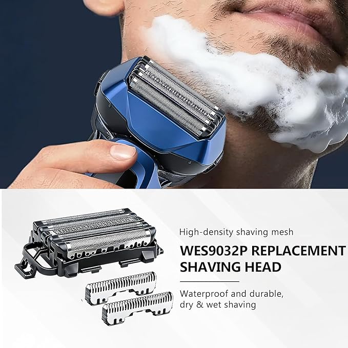 WES9032P Shaver Replacement Blades Compatible with Panasonic arc 5 5-Blade Shavers ES-LV97-K, ES-LV67-K, ES-LV95-S, ES-LV65-S，ES-LV90、ES-LV50、ES-LV72、ES-LV52、ES-SV61、ES-LV94,etc (1 piece)