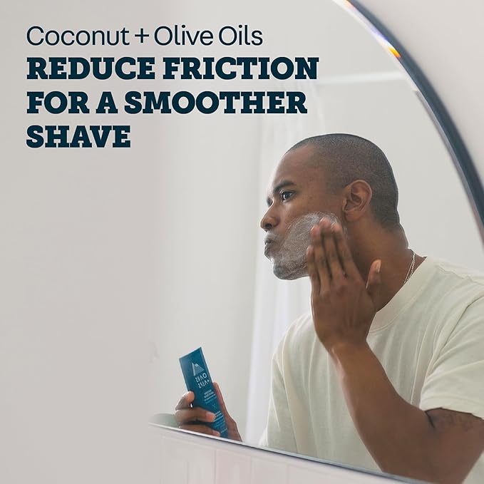 Oars + Alps Soothing Men's Shaving Cream, Dermatologist Tested and Infused with Aloe and Coconut Oil, Fresh Ocean Splash Scent, TSA Friendly, 3.4 Oz, 2 Pack