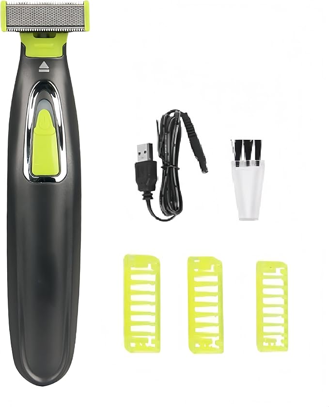 Beard Trimmer for Men, Rechargeable Face & Body Hair Trimmer, Washable Mens Electric Razors for Shaving Face, Beard, Mustache Trimmer, Double Sided Tooth Razors for Teen Boys