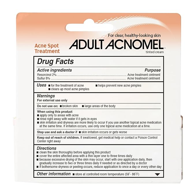 Adult Acnomel Acne Medication Cream, 1.3 Ounces (Pack of 3)