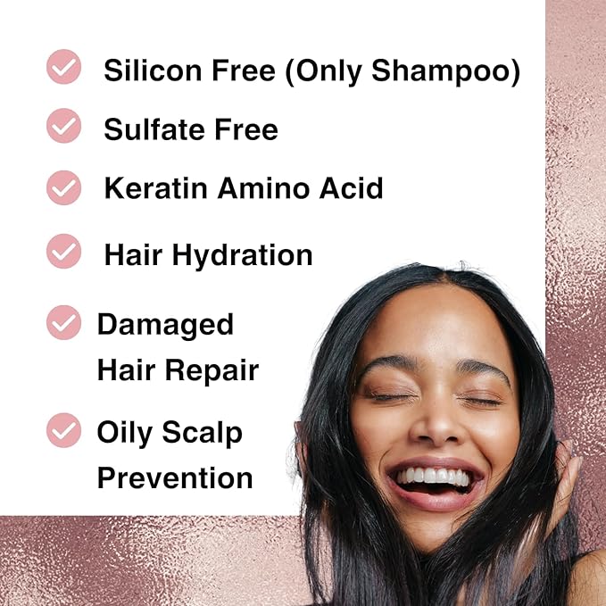 Moist Diane Keratin Shampoo and Conditioner for Women & Men, Curly Shampoo and Conditioner Set with Argan Oil, Collagen, Protein from Japan, Paraben& Sulfate Free Shampoo & Conditioner 30.4Fl Oz VITAL