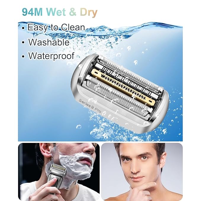 92S Replacement Shaver Head Compatible with Braun 9 Series Foil Shaver 9477cc,9330s,9465cc,9460cc,9419s,9390cc,9385cc