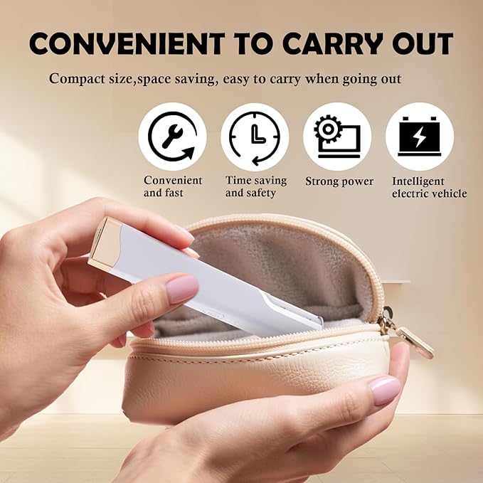 Rechargeable Sonic Dermaplane Razor for Women Face, 2-in-1 Painless Facial Hair Removal & Exfoliation Tool with 5 Japanese Medical-Grade Steel Replacement Blades, Smooth & Safe, Portable Beauty Devic