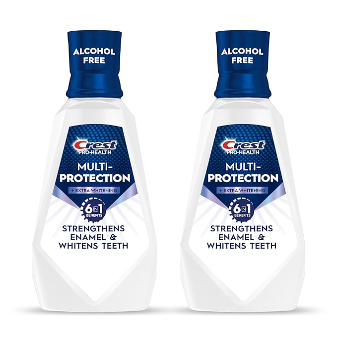 Crest Pro-Health Advanced Mouthwash, Alcohol Free, Extra Whitening, Energizing Mint Flavor, 2x946mL (32 fl oz)