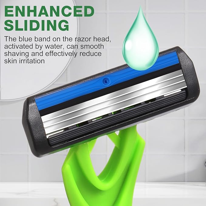 40 Pcs 3 Blade Disposable Razors for Men Bulk Sensitive Skin Razor for Men Travel Hotel Spa Summer Party Gift, Individually Packaged