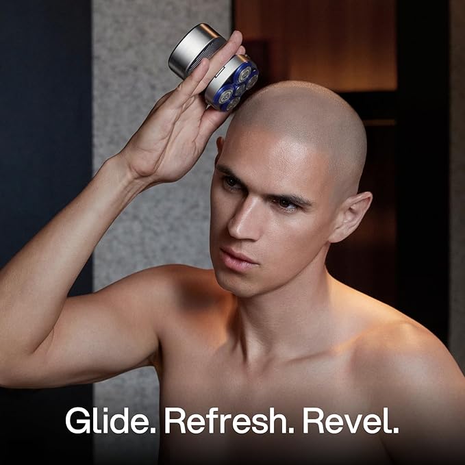 yoose Head Shavers for Bald Men, IPX7 Skin Close Electric Razor for Men (Ergonomic Design, USB-C, 90-Min Usage, 5 Floating Cutting Heads), Intelligent PID Control, Battery Indicator, H5 Black