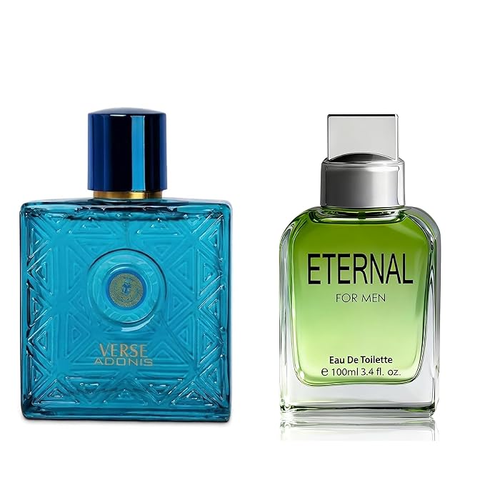 Verse Adonis & Eternal Combo Men Cologne 3.4 Fl. Oz Men's Perfume Refreshing Combination of Woody Floral & Fruity Scents Eau De Parfum for Men Lasts All Day Best Gift
