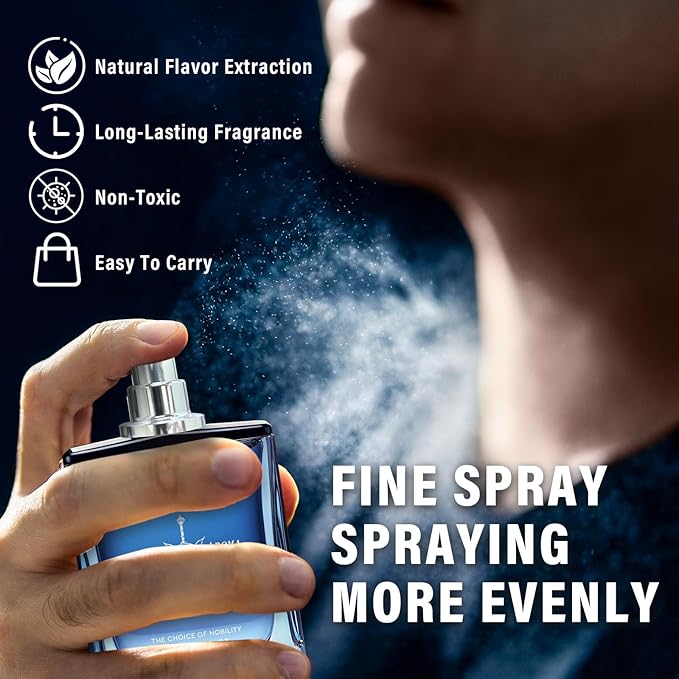 Pheromone Cologne for Men, 1.7fl.Oz Cologne for Men, Long Lasting Daily Fragrance for Social Confidence, Non-Greasy Scent for Day or Night, Travel Friendly Gift for Him