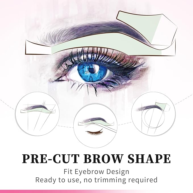 Beauty7 Hair Removal Kit, Eyebrow Wax Strips Kit Facial Wax Strips 24 Strips with Pearl Powder Essential Oil for Sensitive All Skin Types Women