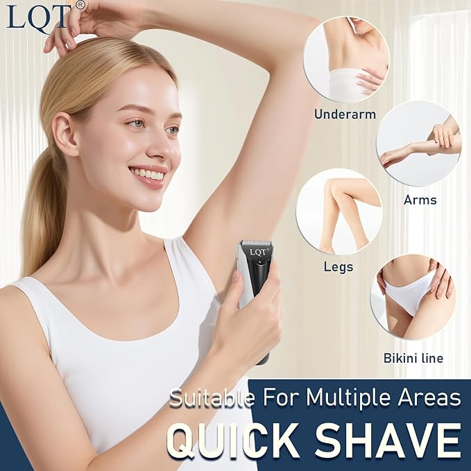Pubic Hair Trimmer for Men with LED Display, Waterproof Body Groomer & Bikini Shaver, Type-C Rechargeable with LED Light, Ideal Christmas & New Year Gift for Men