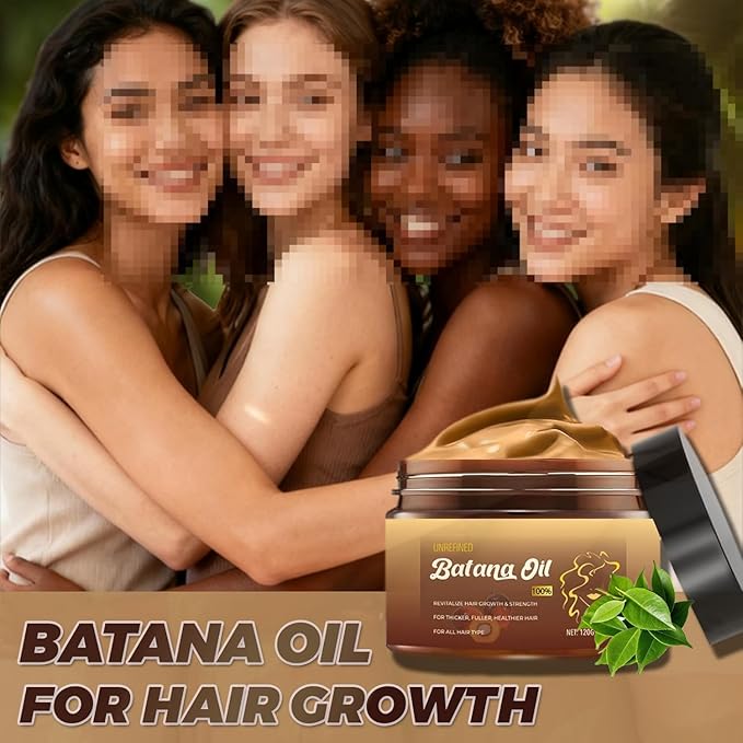 Botana Oil Hair Growth, Raw Batana Paste,Hair Mask from Honduras, Nourishes Damaged Hair, Prevents Hair Loss (2pcs)