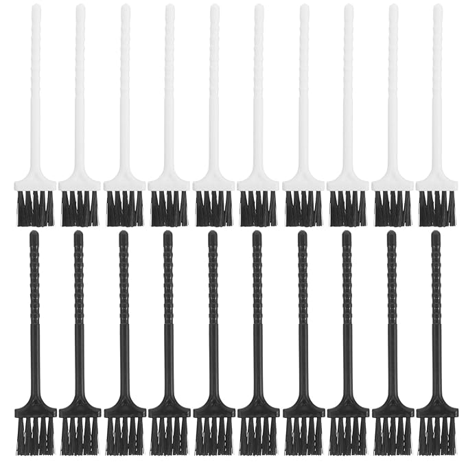 ABOOFAN 20pcs Multifunctional Electric Shaver Cleaning Brushes Long Handle, Replacement Razor Grooming Brush for Men’s Precision Hair Removal and Shaver Maintenance