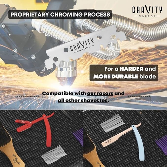 Premium Single Edge Razor Blades - Swedish Steel Razor Blades for Safety Razors and Straight Edge Razors, by GRAVITY RAZORS (100 Count)