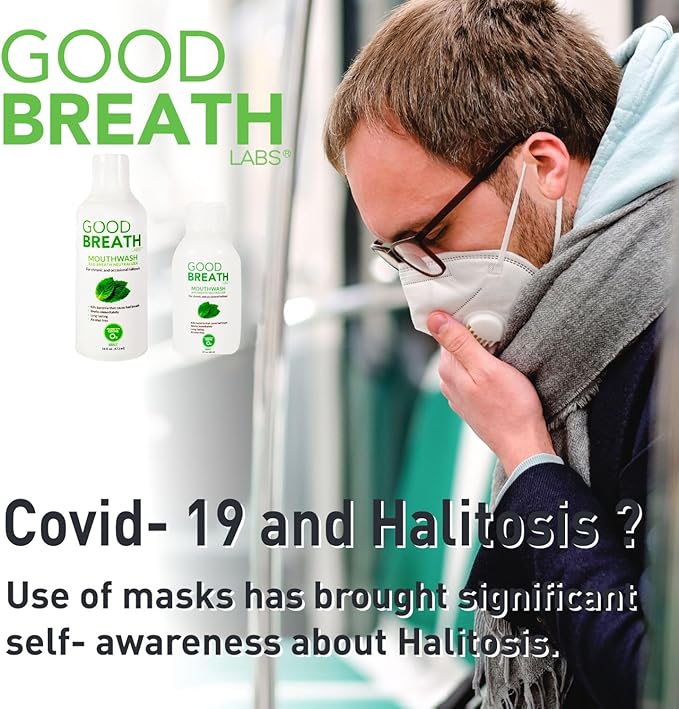 Goodbreath Mouthwash - Mint Mouth Rinse for Chronic Halitosis - New Ozone Technology Oral Rinse - Halitosis Treatment & Bad Breath Neutralizer - Mouthwash for Gum Diseases - Alcohol-Free | 3 Pack