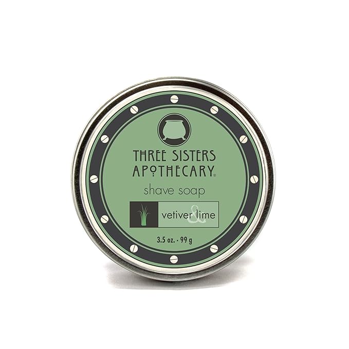 Three Sisters Apothecary 3.5 oz. Shave Soap (Vetiver and Lime)
