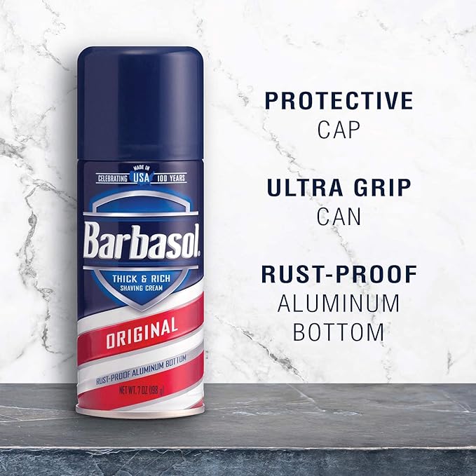 Barbasol Shave Cream 7 Ounce (Original, Pack of 3)