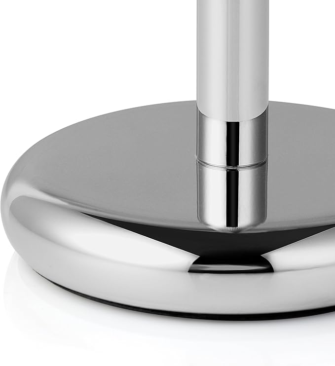 Perfecto Deluxe Chrome Razor and Brush Stand - The Best Safety Razor Stand. This Will Prolong The Life of Your Shaving Brush, metal