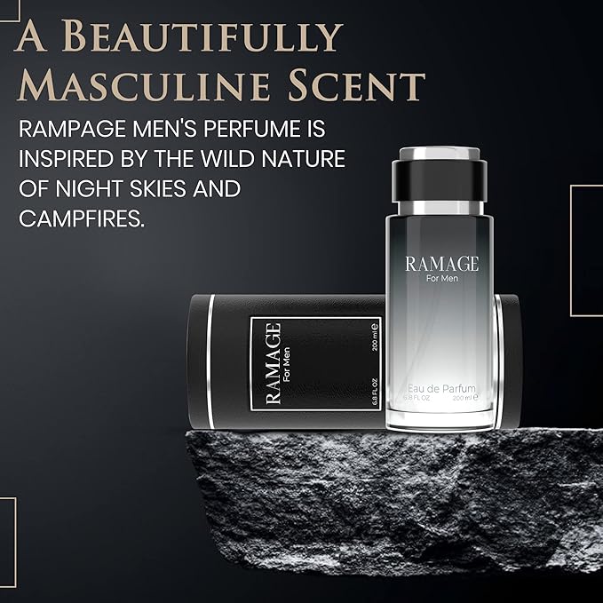 Cologne for Men – INSPIRED by A WORLD RENOWNED MEN’S PERFUME – Bergamot, Pepper, Vanilla, Ambroxan – Sexy, Bold, Fresh, Long-Lasting Eau De Parfum 200ml (6.8 fl oz)