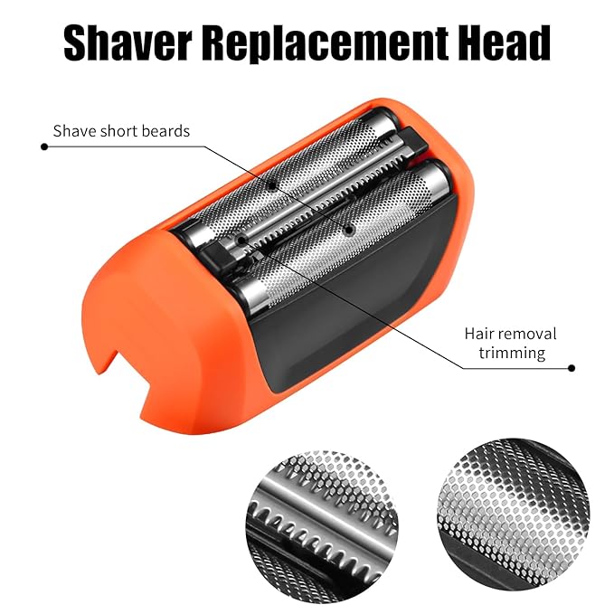 7045-2201 Shaver Head Replacement Foils&Cutters and Head Compatible with wahl Orange lifeproof 7061 Series (Orange-2 PCS)