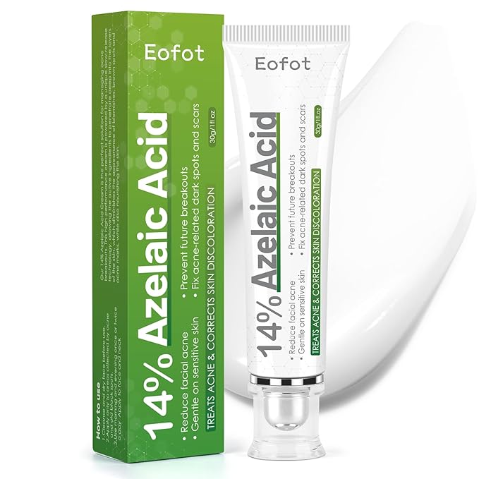 14% Azelaic Acid Acne Cream, Azelaic Acid For Face, Helps Improve the Appearance of Acnes - Azalecic Acids Acido Azelaico, 1 Fl Oz