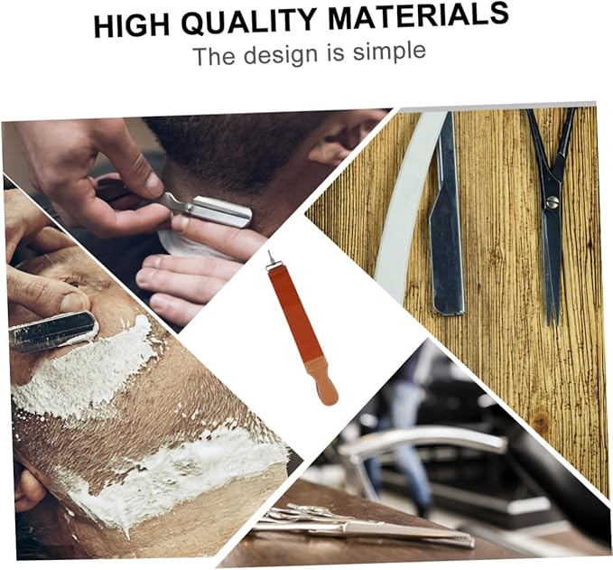 GALPADA Leather Sharpening Strap Straight Razor Strop Barber Strop Razor Sharpening Belt for Knives Chisels