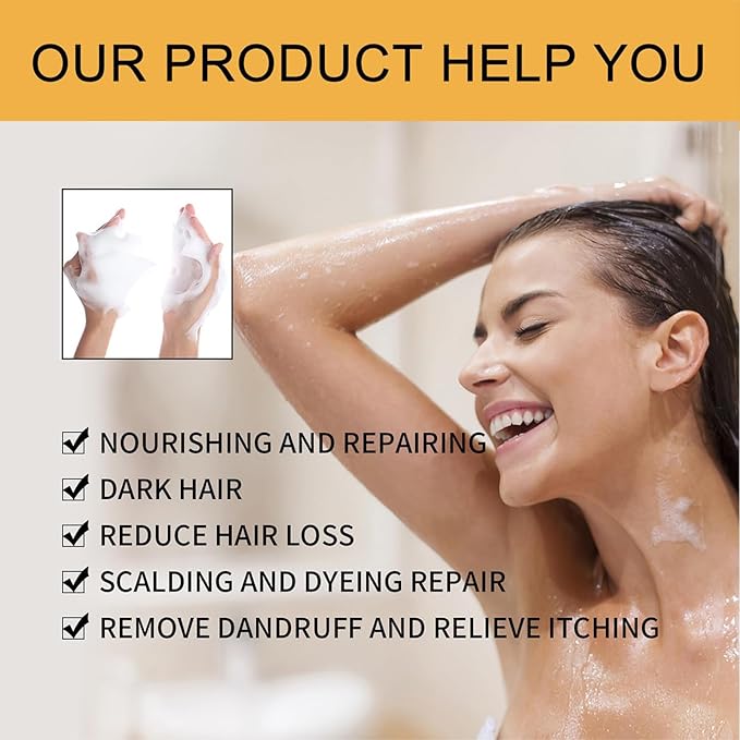 Gray Hair Reverse Bar, Black Hairs Soap For Men & Women, Hydrating & Moisturizing Scalp Care, For Gray Beard & Mane (2)