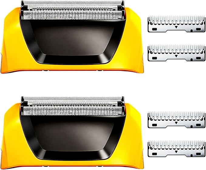Shaver Replacement Foils Heads for Wahl Yellow Lifeproof Series 7061, 7045-100 Shavers (Yellow(2PCS))