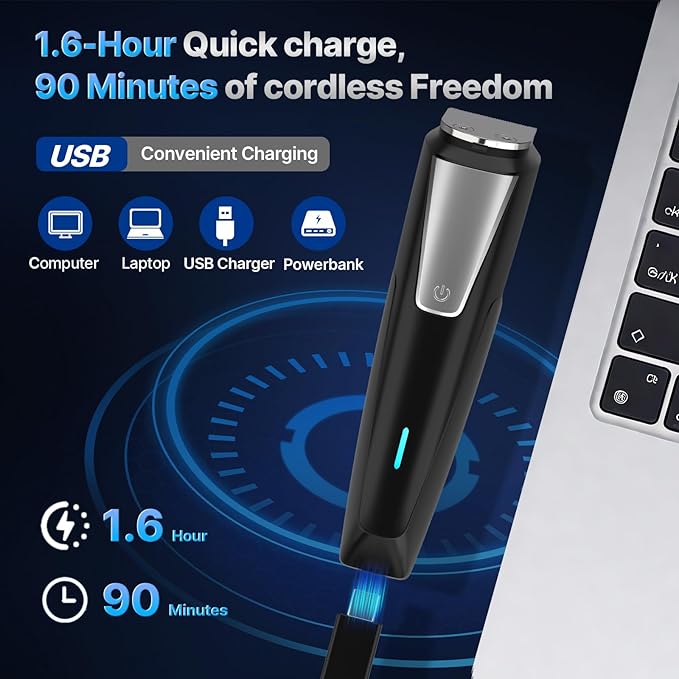 Valano Professional Beard Trimmer Men's Hair Clippers for Men All-in-One Self-Sharpening Electric Blades Mustache Grooming Kit Gift for Men Boyfriend Husband Family