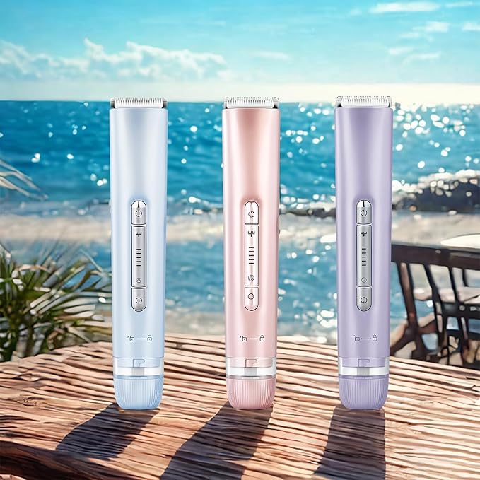 Bikini Trimmer for Women Dual Head Electric Razors IPX7 Waterproof, Electric Shaver for Facial Private Hair, Anniversary Birthday Christmas Gifts for Women self Care, Stocking Stuffers for Teen Girls