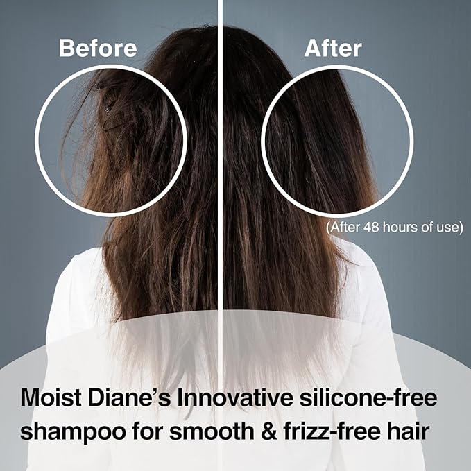 Moist Diane Sulfate Free Shampoo and Conditioner Set for Women & Men, Keratin Shampoo & Conditioner for Damaged Hair by Argan Oil, Protein& Ceramide in Japan, Paraben Free 30.4Fl Oz NIGHT REPAIR