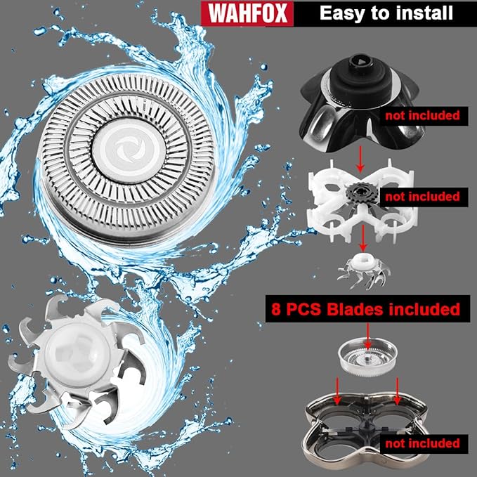 8 pcs Shaver Replacement Blades for Skull Shaver Pitbull Replacement Blades for Carver Pitbull Gold PRO/Platinum PRO/Silver PRO Pitbull Gold Replacement Heads…