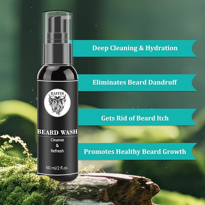 Birthday Gifts for Men - Beard Kit w/Beard Oil & Balm, Beard Brush & Comb, Beard Wash/Shampoo for Men's Self-care, Anniversary | Birthday Gifts for Him Husband Boyfriend Dad Son Friend Brother