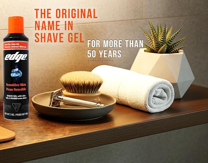 Shaving Gel- Ultimate Closeness : Ultimate Comfort Shave Gel 7 Oz By Edge (Sensitive Skin With Aloe, Pack Of 6)