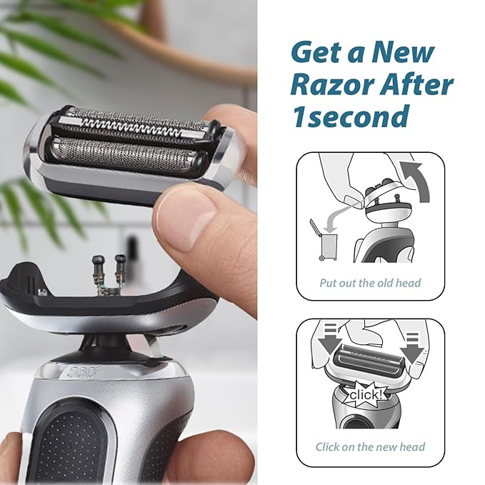 2P 73S Replacement Shaver heads Compatible with Series 7 Replacement Head,suitable for 7020, 7027, 7071, 7075, 7085.