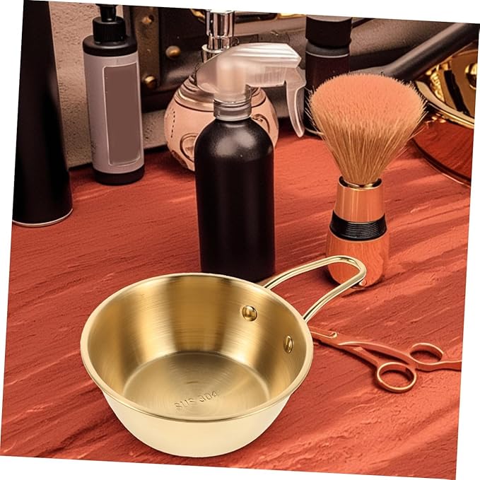 TEHAUX Men Shaving Soap Bowl with Handle Large Stainless Steel Beard Shaving Mug for Men’S Grooming and Facial Hair Care