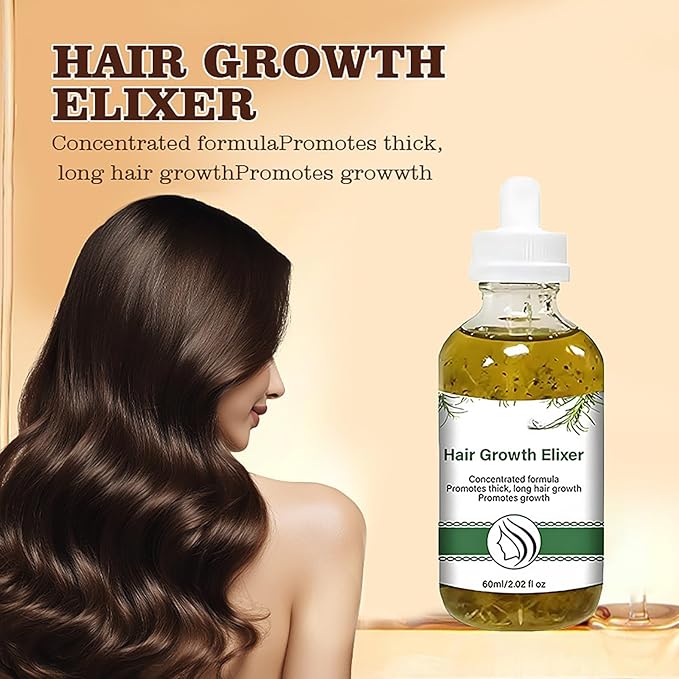 Hair Growth Serum with Rosemary Oil, Activates Follicles, Reduces Shedding & Strengthens Hair, Scalp Care Treatment for Healthier Looking Hair, 2.02 Fl Oz 2-Pack for Men & Women