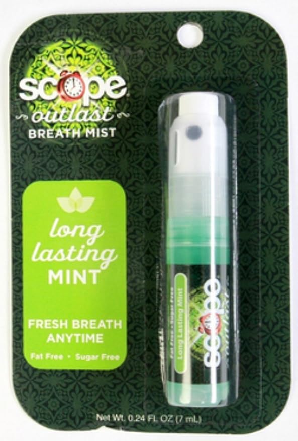 Scope Long Lasting Mint Breath Mist, 0.24oz, Pack of 2