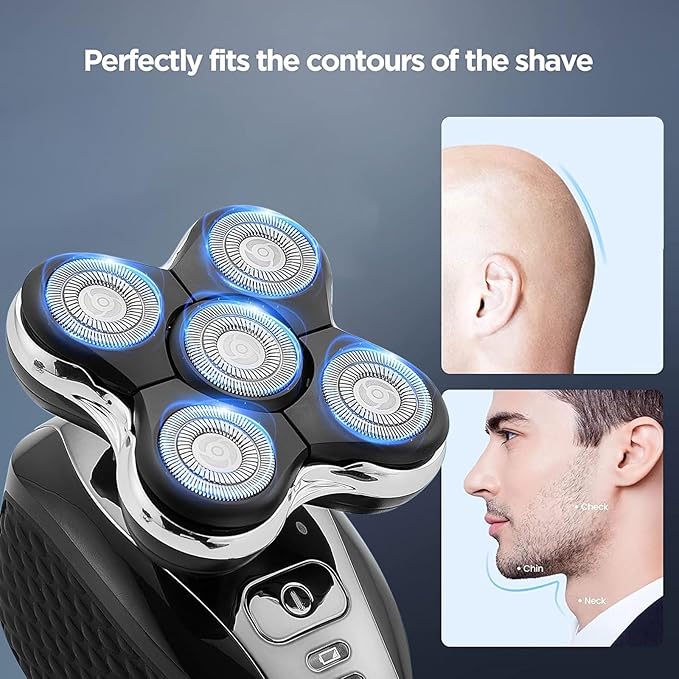 1Pack Shaver Replacement Head Compatible with Remington Balder Pro Head Shaver ModelSPR-XR7000,with 2 Sweeping Brush