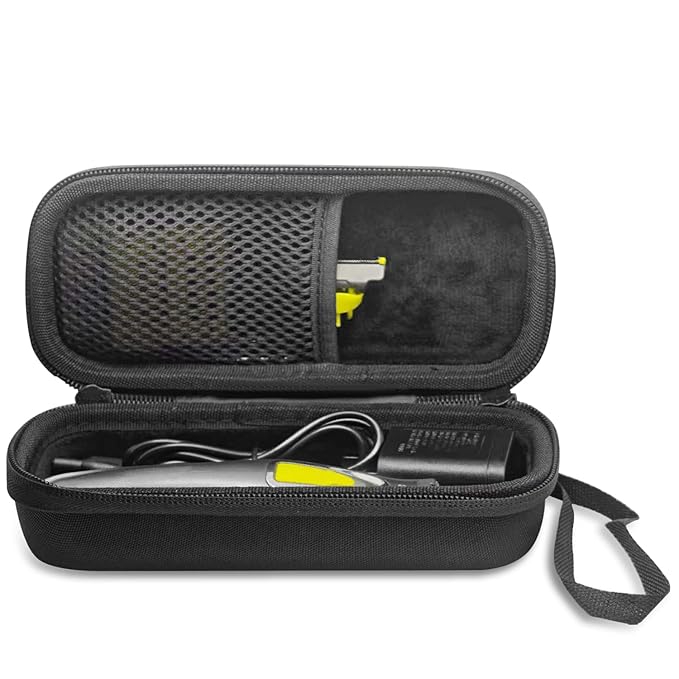 LinMei Hard Travel Case for Electric Trimmer & Shaver Compatible with One Blade QP2520, QP2530, QP2620, QP2630 - Waterproof, Durable and Compact Organizer