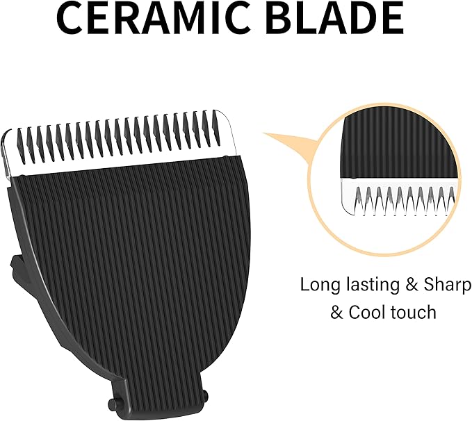 MANSPOT Black Replaceable Blade (2Pcs) Men’s Manscape Trimmer, Ceramic Blade Ball Trimmer/Shaver for Men Replacement Head