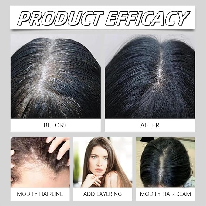 Hair Concealer, Sweat-proof Hair Filling Cream for Men and Women, Hairline Powder for Thinning Hair, Root Cover Up Spray for Instant Hair Shading (2Pcs)