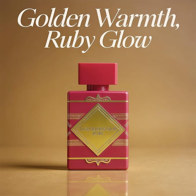 Men's Cologne Eau De Parfume Natural Spray Luxurious Oud Ruby Perfume with Fruity, Fresh, Amber Wood,Cedarwood Scent 3.4 Fluid Ounce Long Lasting Fragrance