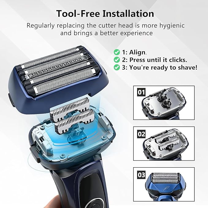 WES9032P Shaver Replacement Blades Compatible with Panasonic arc 5 5-Blade Shavers ES-LV97-K, ES-LV67-K, ES-LV95-S, ES-LV65-S，ES-LV90、ES-LV50、ES-LV72、ES-LV52、ES-SV61、ES-LV94,etc (1 piece)