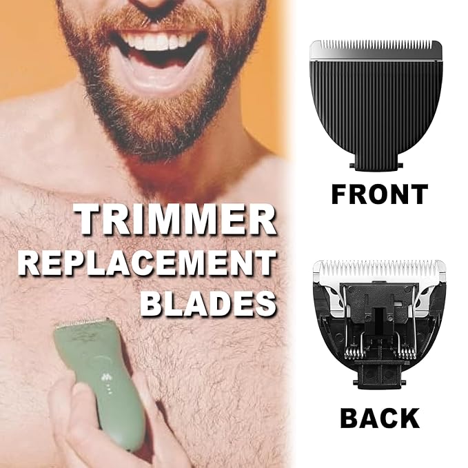 3 Packs Black Replacement Blades for Meri-dian Trimmer,Compatible with Meridian Body Trimmer Onyx & Sage，Hygienic Ceramic Replacement Blades