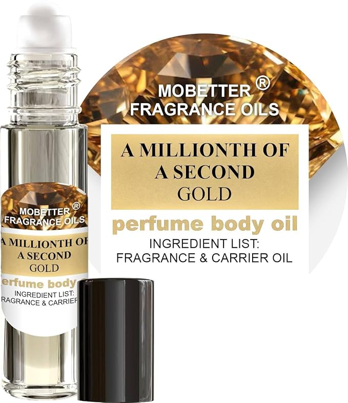 MOBETTER FRAGRANCE OILS A Millionth Of A Second Gold Perfume Women Body Oil 10ml Roll On