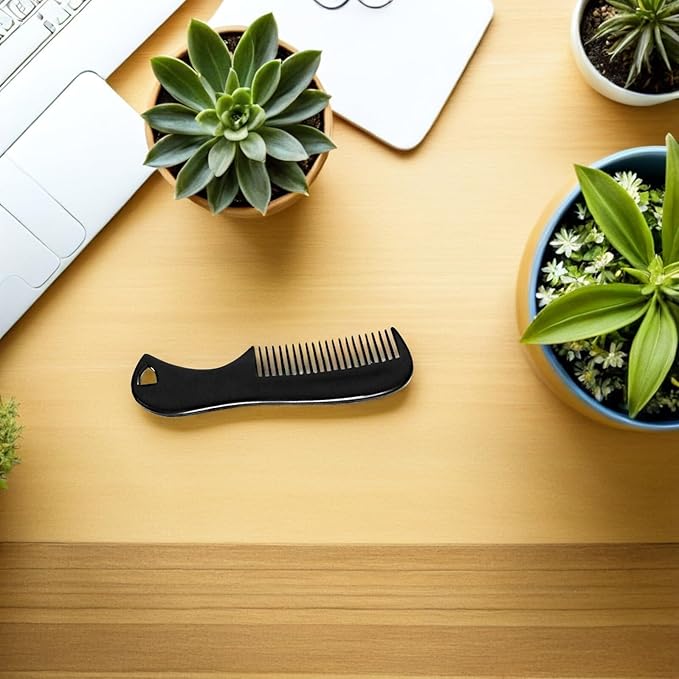 Angoily Pocket Beard Comb for Men Mini Mustache Styling Brush Compact Hair Grooming Tool 2.87 Inch Portable Beard Hair Comb for Travel and Daily Use
